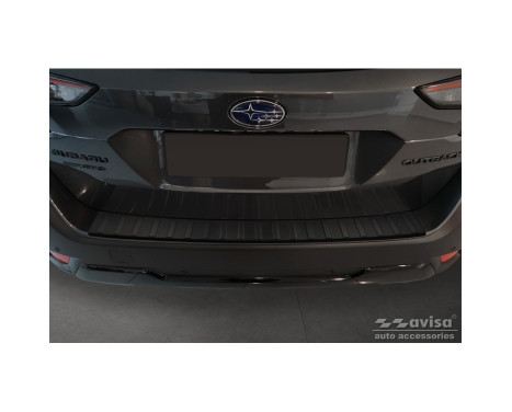 Matte black stainless steel bumper protector suitable for Subaru Outback (BT) 2020- 'Ribs', Image 2