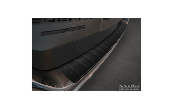 Matte black stainless steel bumper protector suitable for Subaru Outback (BT) 2020- 'Ribs', Image 3