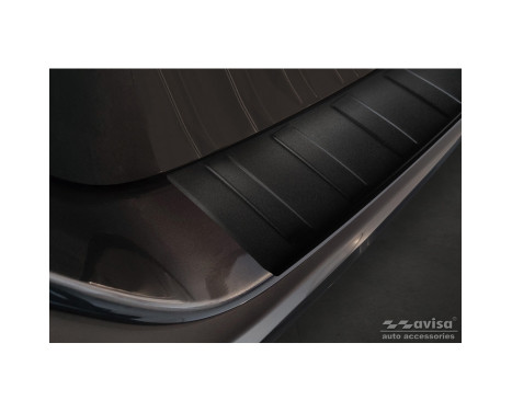 Matte black stainless steel bumper protector suitable for Subaru Outback (BT) 2020- 'Ribs', Image 5