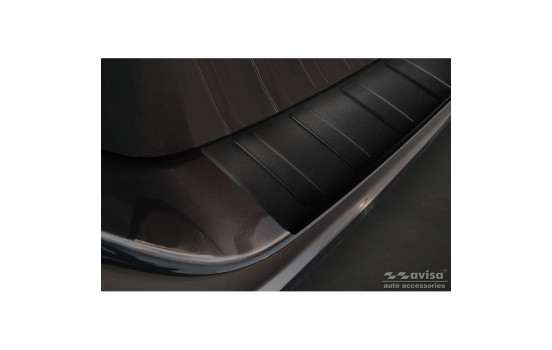 Matte black stainless steel bumper protector suitable for Subaru Outback (BT) 2020- 'Ribs', Image 5
