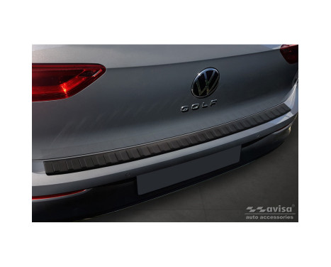 Matte black stainless steel bumper protector suitable for Volkswagen Golf VIII HB 5-door 2020-