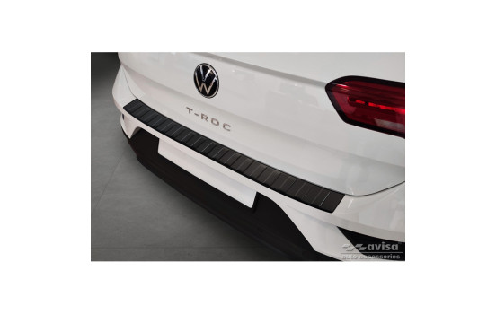 Matte black stainless steel bumper protector suitable for Volkswagen T-Roc 2017-2022 & Facelift 2022- incl. C