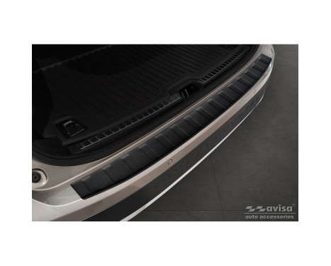 Matte black stainless steel bumper protector suitable for Volvo V90 9/2016- 'Ribs'