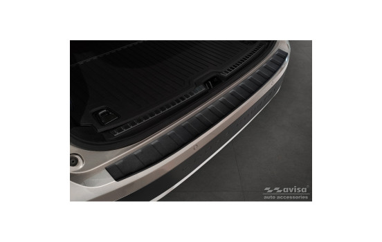Matte black stainless steel bumper protector suitable for Volvo V90 9/2016- 'Ribs'