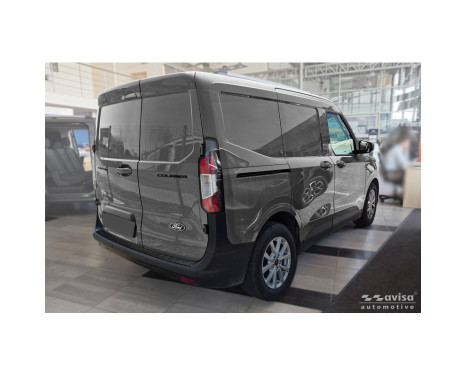 Matte Black Stainless Steel Rear Bumper Protector Fits Ford Transit Courier II / Tourneo Courier II 2023-, Image 5