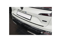 Matte Black Stainless Steel Rear Bumper Protector for Renault Espace VI E-Tech Hybrid 2023- 'Ribs'