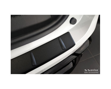 Matte Black Stainless Steel Rear Bumper Protector for Renault Espace VI E-Tech Hybrid 2023- 'Ribs', Image 4