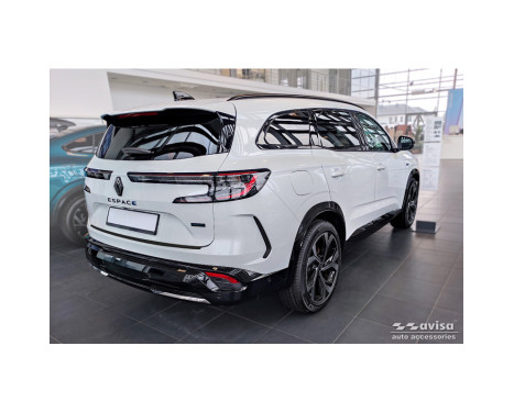 Matte Black Stainless Steel Rear Bumper Protector for Renault Espace VI E-Tech Hybrid 2023- 'Ribs', Image 5