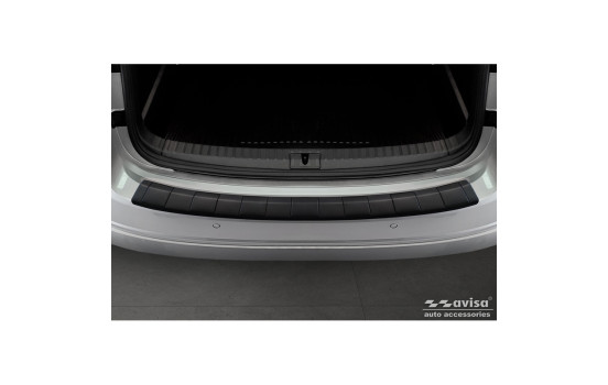 Matte black stainless steel Rear bumper protector for Skoda Octavia Combi (NX5) incl. RS 2020- 'Ribs', Image 2