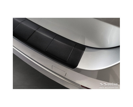 Matte black stainless steel Rear bumper protector for Skoda Octavia Combi (NX5) incl. RS 2020- 'Ribs', Image 3