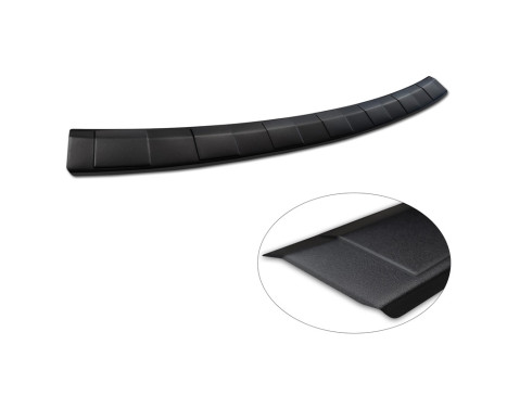 Matte black stainless steel Rear bumper protector for Skoda Octavia Combi (NX5) incl. RS 2020- 'Ribs', Image 6