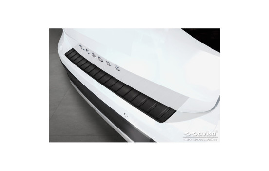 Matte black stainless steel rear bumper protector for Volkswagen T-Cross 2019-2024 & FL 2024 - 'Ribs'