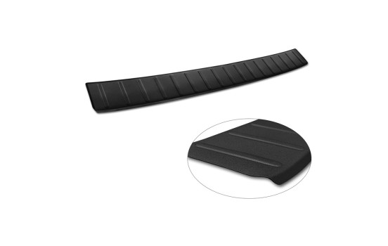 Matte black stainless steel rear bumper protector for Volkswagen T-Cross 2019-2024 & FL 2024 - 'Ribs', Image 6