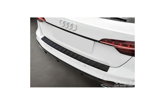 Matte black stainless steel rear bumper protector suitable for Audi A4 Avant S-Line 2015-2019 & Facelift 2019-