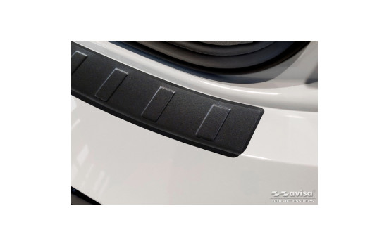 Matte black stainless steel rear bumper protector suitable for Cupra Born 2021- 'Ribs', Image 3