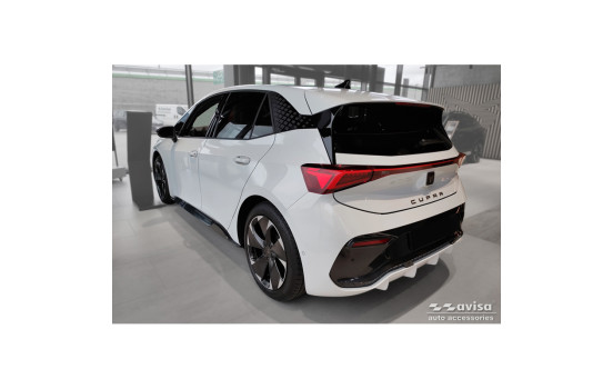Matte black stainless steel rear bumper protector suitable for Cupra Born 2021- 'Ribs', Image 5