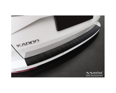 Matte black stainless steel rear bumper protector suitable for Skoda Karoq Facelift 2022- + Sportline Facelift 2022