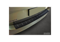 Matte black stainless steel rear bumper protector suitable for Skoda Superb IV Combi 2023- 'Ribs'