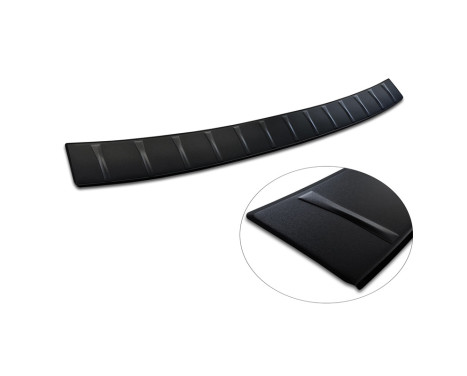 Matte black stainless steel rear bumper protector suitable for Skoda Superb IV Combi 2023- 'Ribs', Image 6