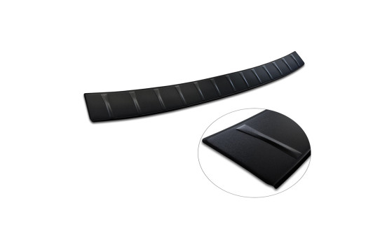 Matte black stainless steel rear bumper protector suitable for Skoda Superb IV Combi 2023- 'Ribs', Image 6