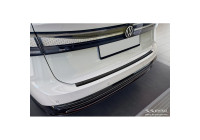 Matte black stainless steel rear bumper protector suitable for Volkswagen ID.7 2023- 'Ribs'