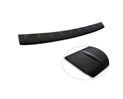 Matte black stainless steel rear bumper protector suitable for Volkswagen ID.7 2023- 'Ribs', Image 5