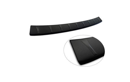 Matte black stainless steel rear bumper protector suitable for Volkswagen ID.7 Tourer 2024- 'Ribs', Image 6