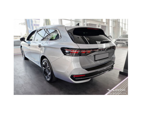 Matte black stainless steel Rear bumper protector suitable for Volkswagen Passat Variant (CJ5) 2023- 'Ribs', Image 5