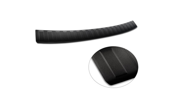 Matte black stainless steel Rear bumper protector suitable for Volvo XC60 Facelift 2013-2017 'Ribs', Image 6