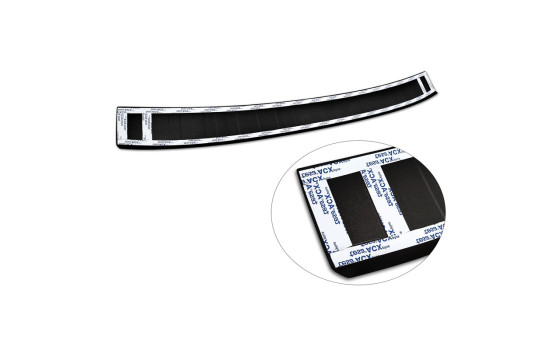 Matte black stainless steel Rear bumper protector suitable for Volvo XC60 Facelift 2013-2017 'Ribs', Image 7