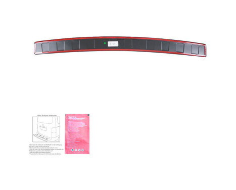 Oneway Rear bumper protection molding suitable for Mercedes GLC X253 2015-2019 - Matte black, Image 3