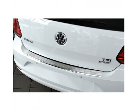 RVS rear bumper protector Volkswagen Polo 6C 2014- 'Ribs'