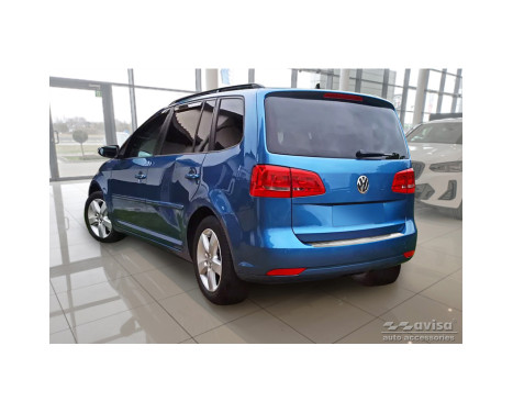 RVS rear bumper protector Volkswagen Touran II GP2 2010-2015 'Ribs', Image 5