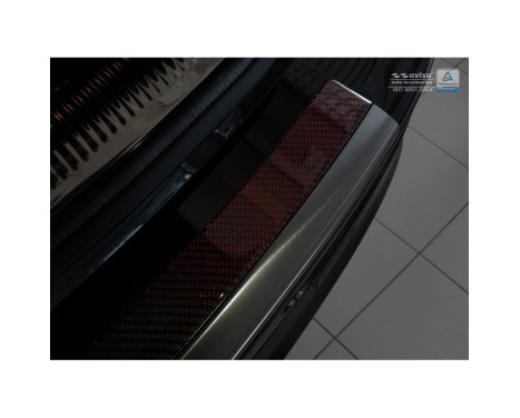 Stainless steel bumper protector suitable for 'Deluxe' Audi Q5 2008-2016 Black/Red-Black Carbon, Image 3