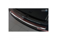 Stainless steel bumper protector suitable for 'Deluxe' Audi Q5 2008-2016 Chrome/Red-Black Carbon