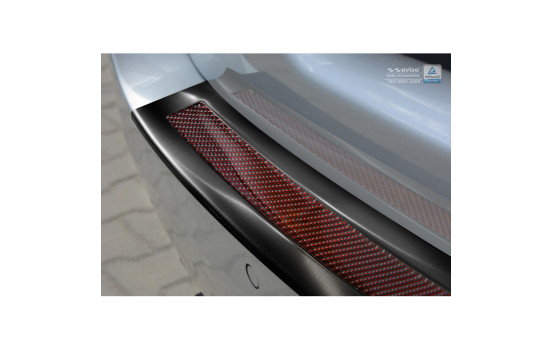 Stainless steel bumper protector suitable for 'Deluxe' BMW 5-Series F11 Touring 2010-2016 Black/Red-Black C, Image 2