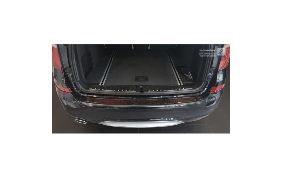 Stainless steel bumper protector suitable for 'Deluxe' BMW X3 F25 2014-2017 Black/Red-Black Carbon, Image 3