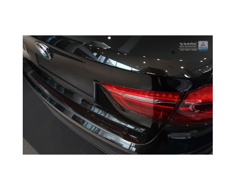Stainless steel bumper protector suitable for 'Deluxe' BMW X6 F16 2014- Black/Red-Black Carbon, Image 2