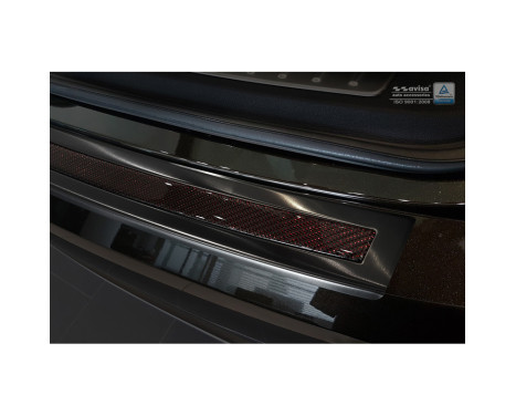 Stainless steel bumper protector suitable for 'Deluxe' BMW X6 F16 2014- Black/Red-Black Carbon, Image 4