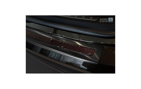 Stainless steel bumper protector suitable for 'Deluxe' BMW X6 F16 2014- Black/Red-Black Carbon, Image 4