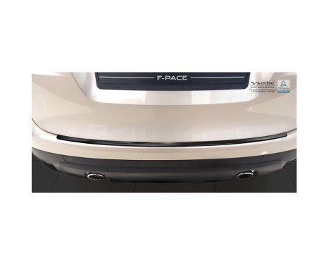 Stainless steel bumper protector suitable for 'Deluxe' Jaguar F-Pace 2016- Black/Red-Black Carbon, Image 3