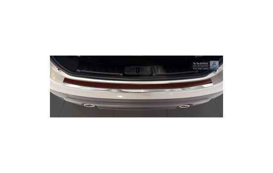 Stainless steel bumper protector suitable for 'Deluxe' Jaguar F-Pace 2016- Chrome/Red-Black Carbon, Image 4