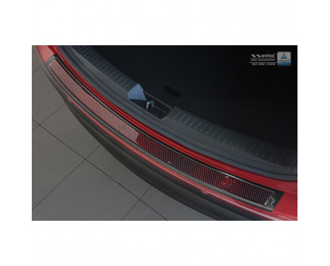 Stainless steel bumper protector suitable for 'Deluxe' Mazda CX-5 2014- Black/Red-Black Carbon