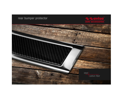 Stainless steel bumper protector suitable for 'Deluxe' Mazda CX5 2012-2017 Chrome/Black Carbon, Image 6