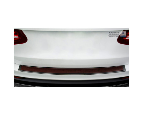 Stainless steel bumper protector suitable for 'Deluxe' Mercedes GLC 2015- Black/Red-Black Carbon, Image 3
