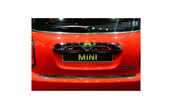 Stainless steel bumper protector suitable for 'Deluxe' Mini One/Cooper F56 3-door 3/2014- Black/Red-Black, Image 2