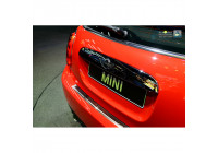 Stainless steel bumper protector suitable for 'Deluxe' Mini One/Cooper F56 3-door 3/2014- Chrome/Red-Black