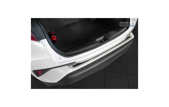 Stainless steel bumper protector suitable for 'Deluxe' Toyota C-HR 2016- Chrome/Black Carbon
