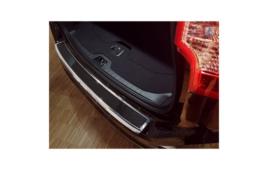 Stainless steel bumper protector suitable for 'Deluxe' Volvo XC60 2013-2016 Chrome/Black Carbon