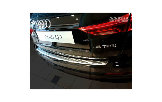 Stainless steel bumper protector suitable for Audi Q3 II 2019- 'Ribs', Image 2
